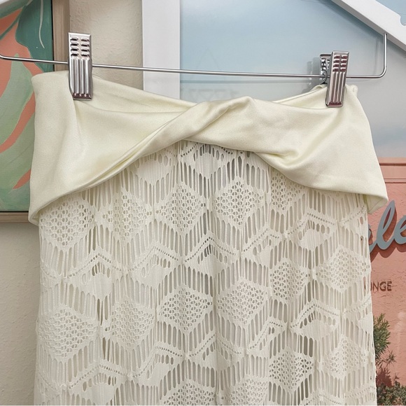 PatBo Crochet Midi Skirt Ivory Size Small/Pequeno - Picture 10 of 13